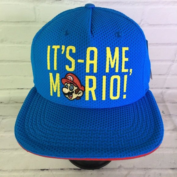 Nintendo Super Mario It's A Me Fabric Snapback Hat - Picture 2 of 8